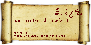 Sagmeister Árpád névjegykártya